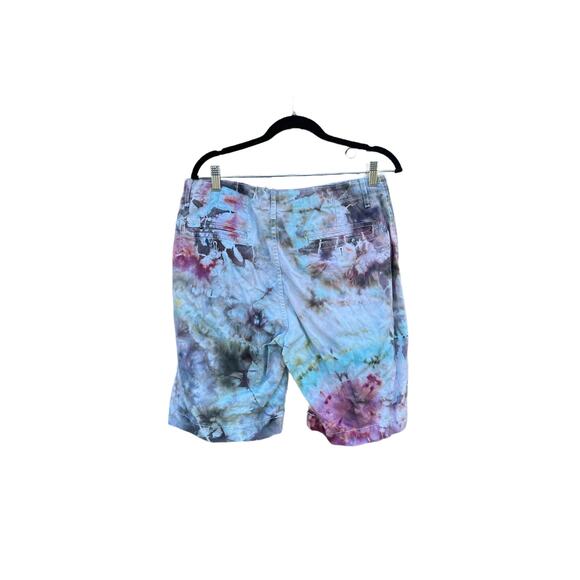 Tie Dye Short's | Men’s Shorts | Scrunch Tie - Ice Dye | Upcycled Fashion - Picture 2 of 2
